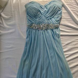 Aquamarine/silver prom&party dress